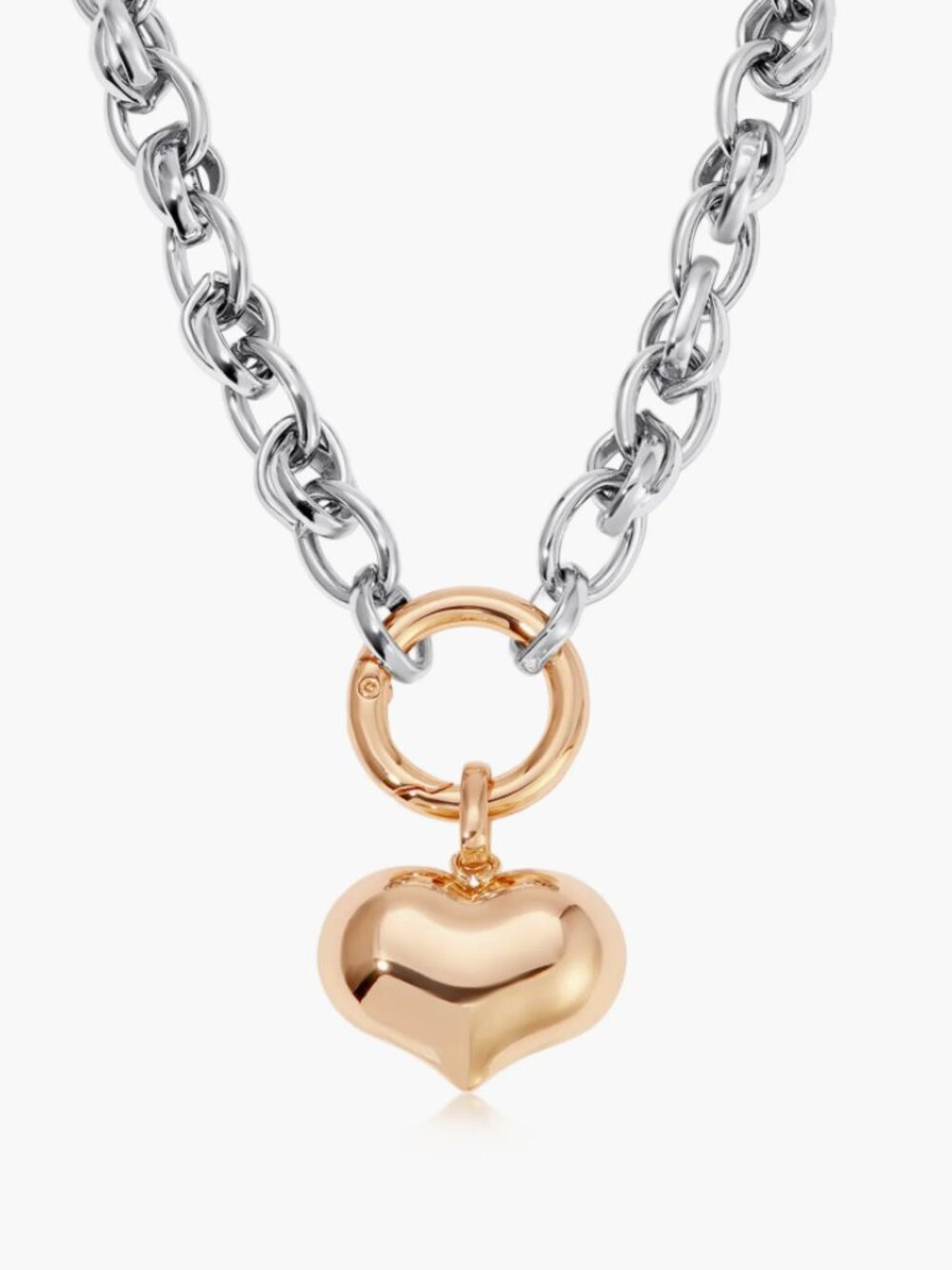 Ettika Chunky heart chain necklace NWT